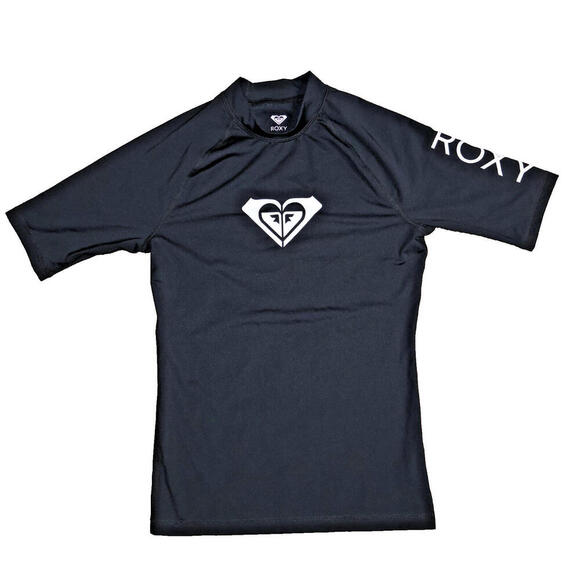 Roxy‎ Womens Rash Guard Whole Hearted UPF Short Sleeve Swim Shirt Swimwear Sz M - Picture 1 of 6